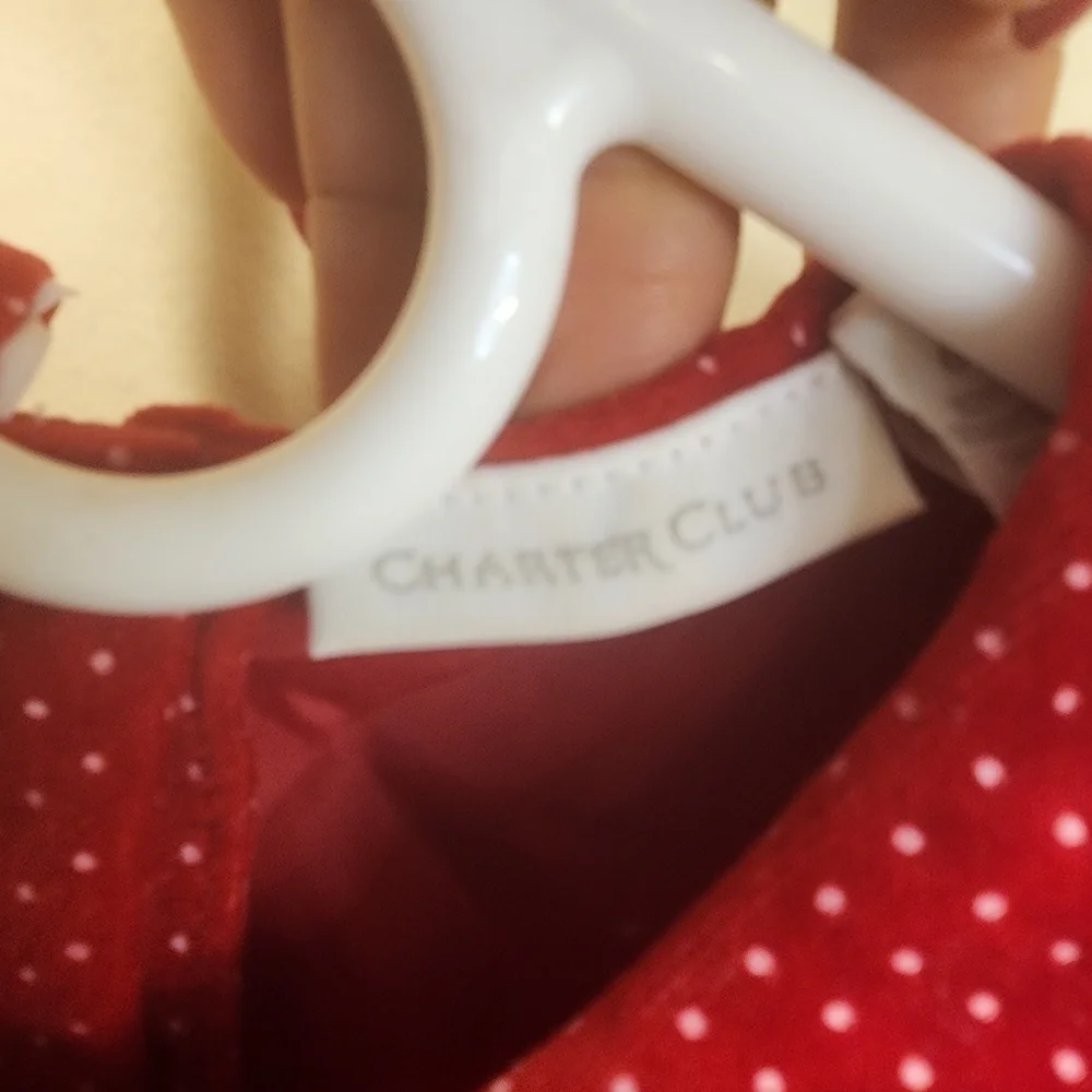 CHARTER CLUB Vintage Rare  Red Venvet Scottie Dog   Girls dress size 6